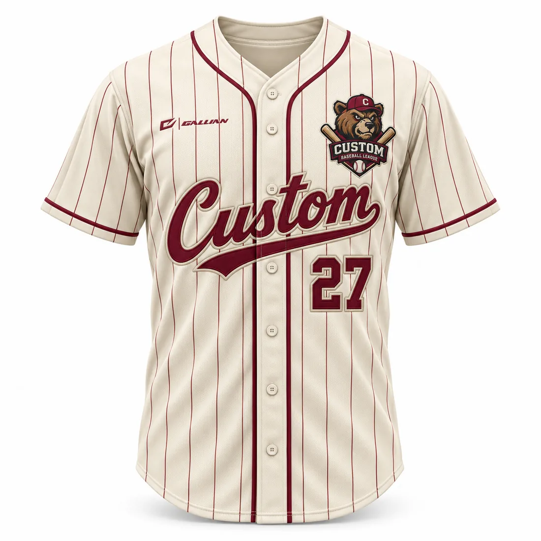 Full-Button Baseball Jerseys – Gallian Sports