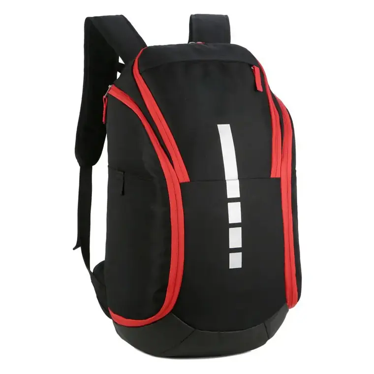 Custom Basketball Backpacks – design 6 in black & charcoal, custom team apparel by Gallian Sports