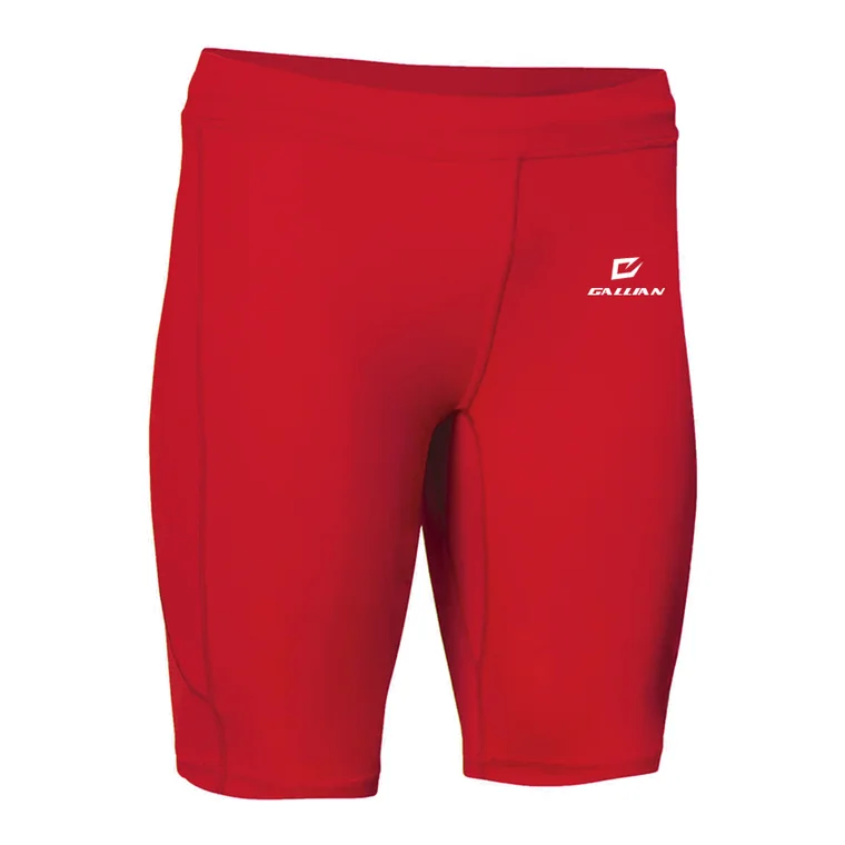 Custom Compression Shorts – design 2 in red, custom team apparel by Gallian Sports