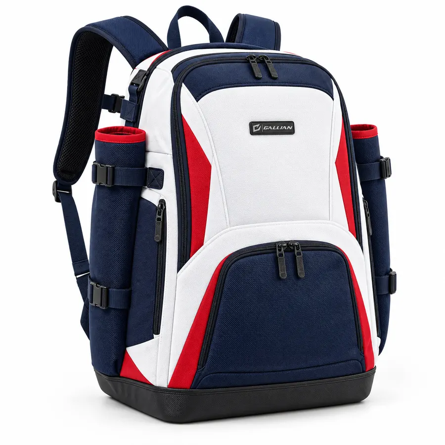 Opening Day Bat Backpack – Navy, White & Red – Gallian Sports