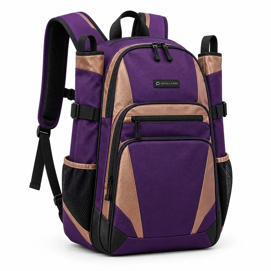 Twilight Ace Softball Bat Backpack – Purple & Rose Gold – Gallian Sports