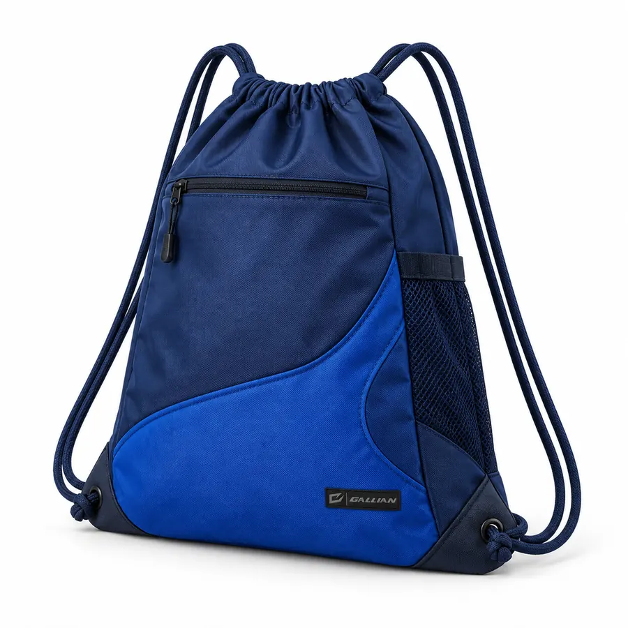 Riptide Camp Drawstring Bag – Navy & Royal Blue – Gallian Sports