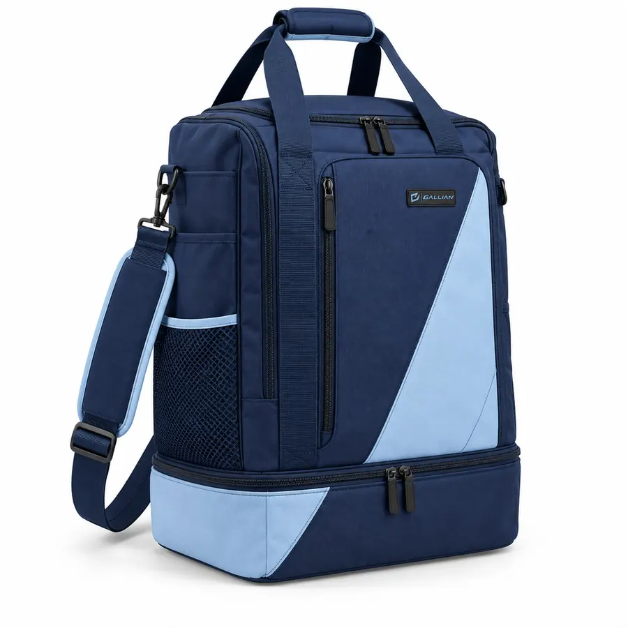 Stacker Navy Upright Gym Bag – Navy & Sky Blue – Gallian Sports
