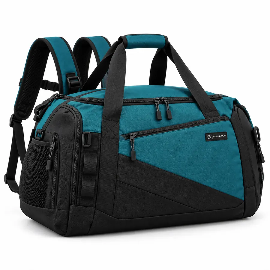 Switchback Teal Backpack Duffle – Deep Teal & Black – Gallian Sports