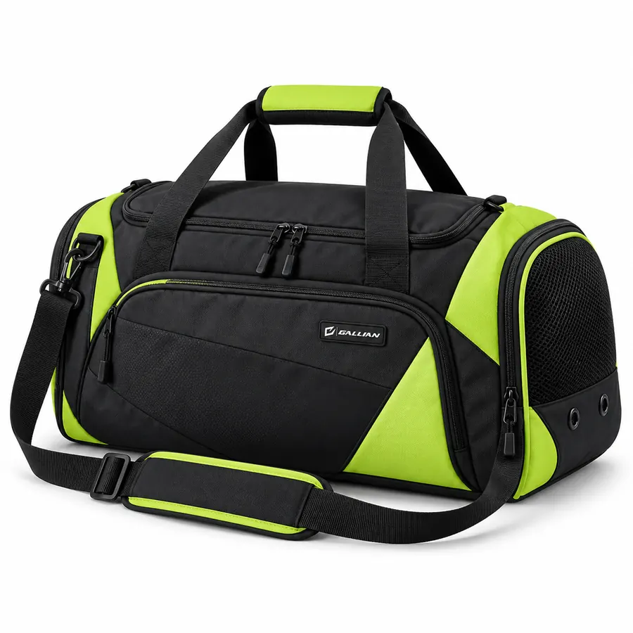 Voltline Lime Gym Duffle – Lime Green & Black – Gallian Sports