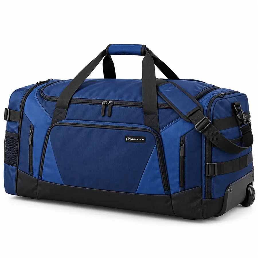 Bluewater Wheeled Hockey Bag – Navy, Royal Blue & Black – Gallian Sports