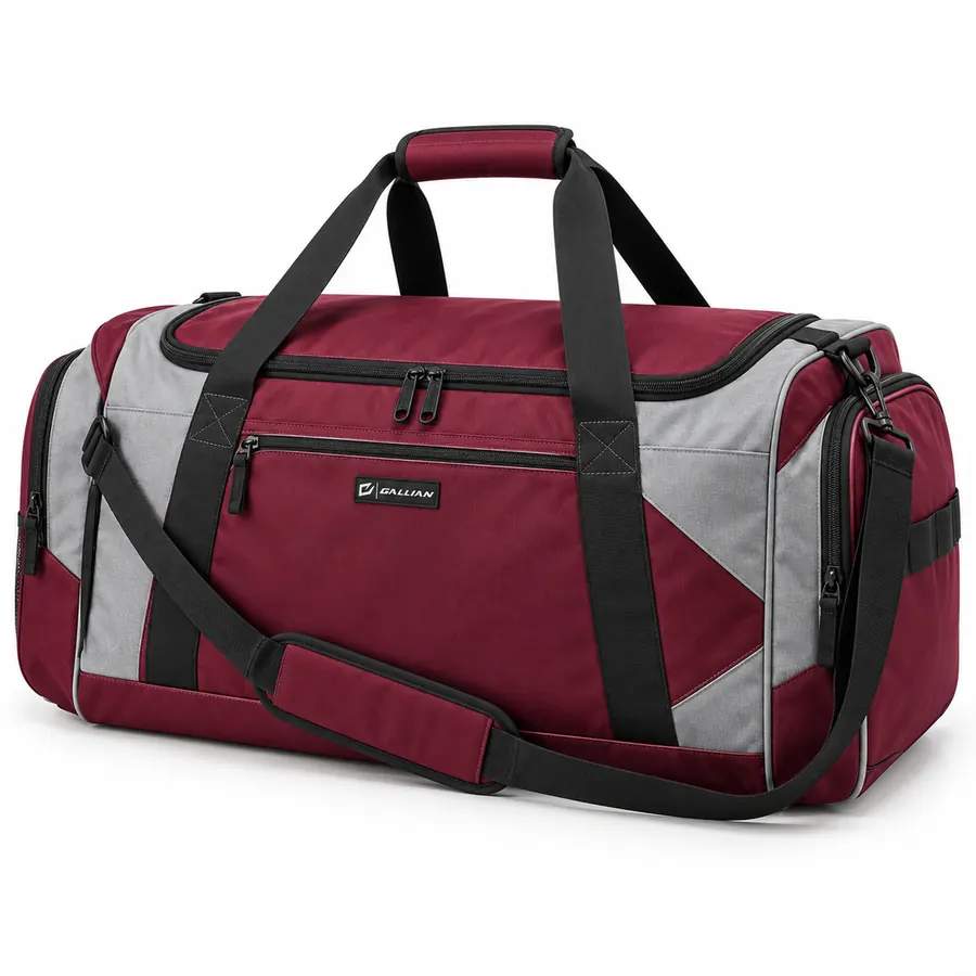 Crossbar Personalized Hockey Bag – Maroon & Light Gray – Gallian Sports