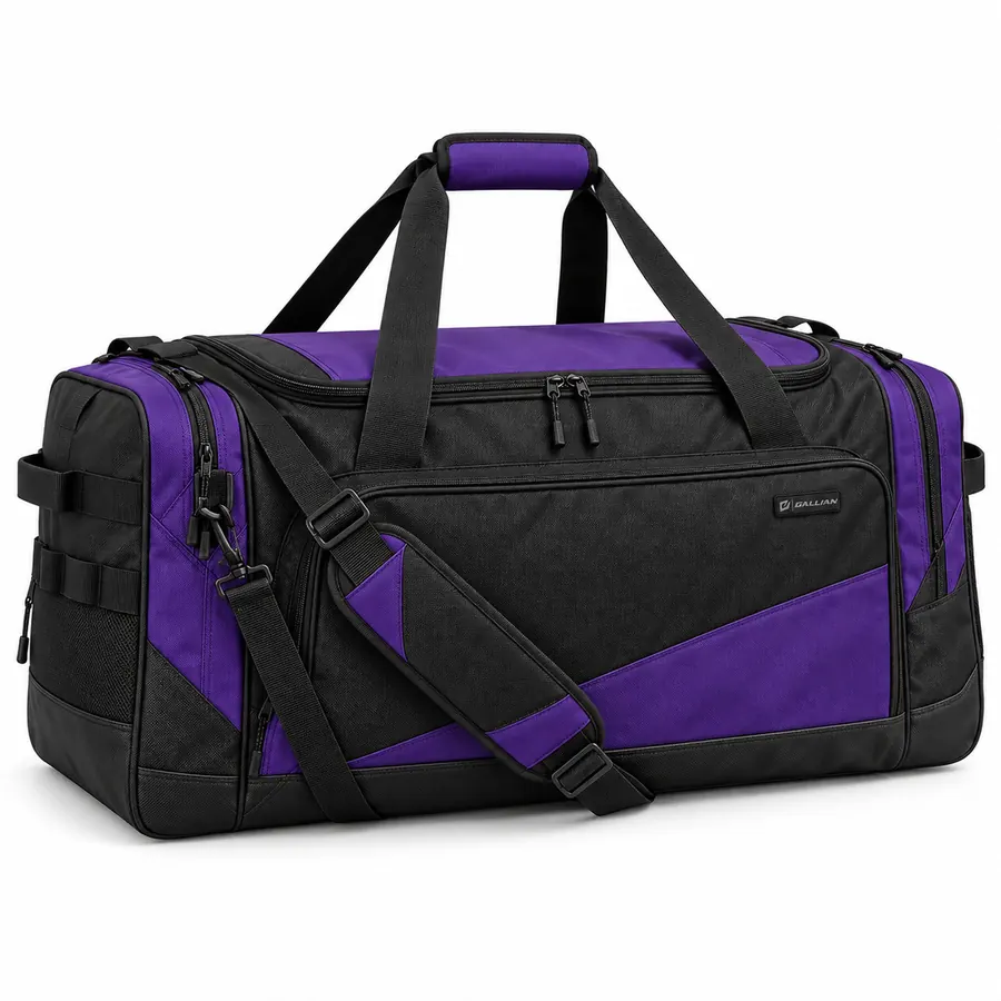 Nightshift Player Hockey Bag – Black & Purple – Gallian Sports