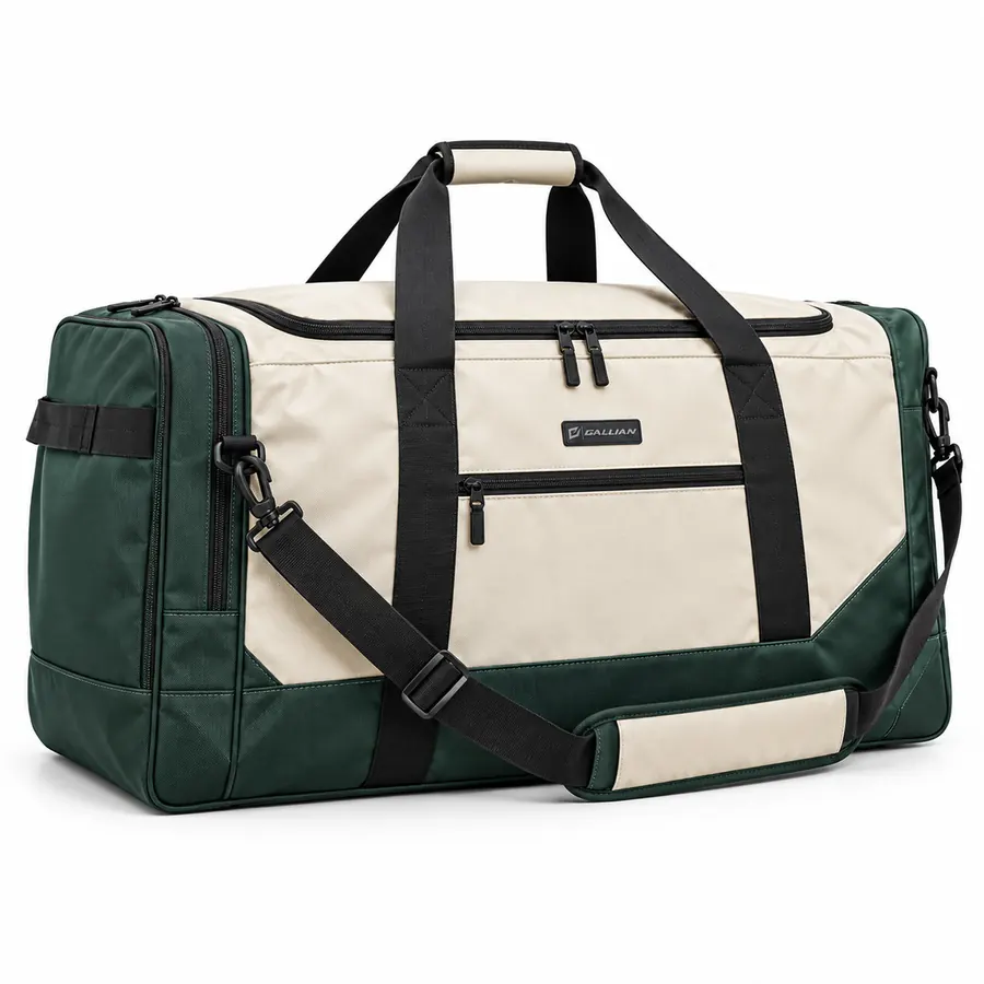 Northwoods Coach Hockey Bag – Cream & Forest Green – Gallian Sports