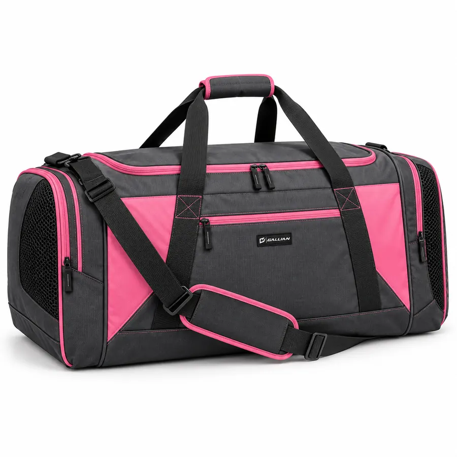 Powerplay Girls Hockey Bag – Charcoal & Pink – Gallian Sports