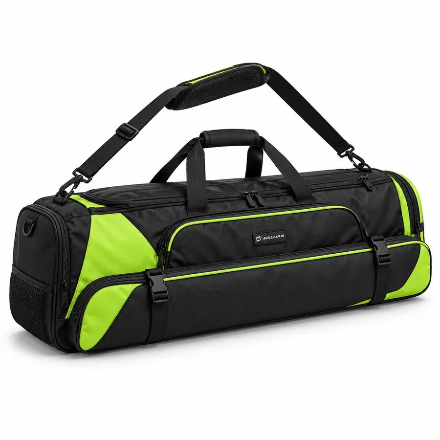 Faceoff Lacrosse Duffle Bag – Black & Lime Green – Gallian Sports