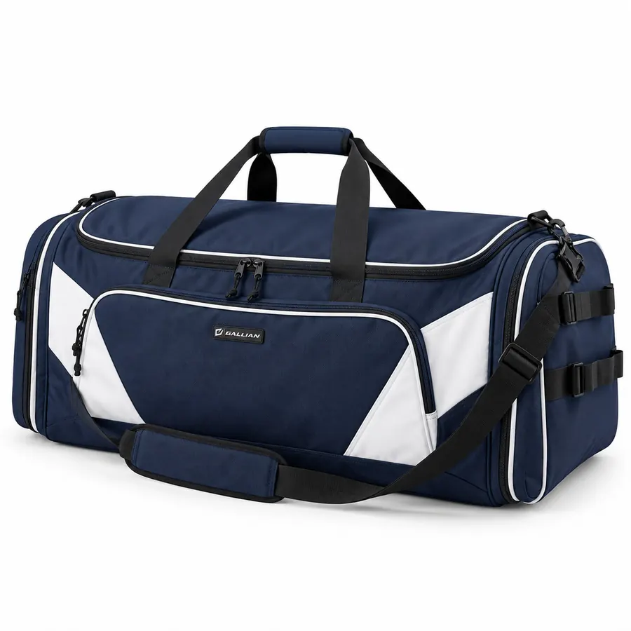 Harbor Lacrosse Equipment Duffle – Navy & White – Gallian Sports