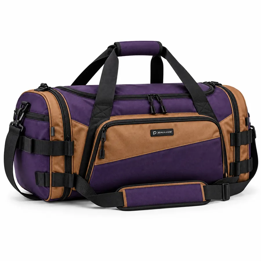 Ironwood Lacrosse Gear Duffle – Purple & Copper – Gallian Sports