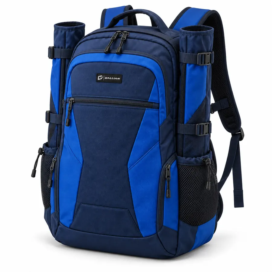 Riptide Lacrosse Backpack – Navy & Royal Blue – Gallian Sports