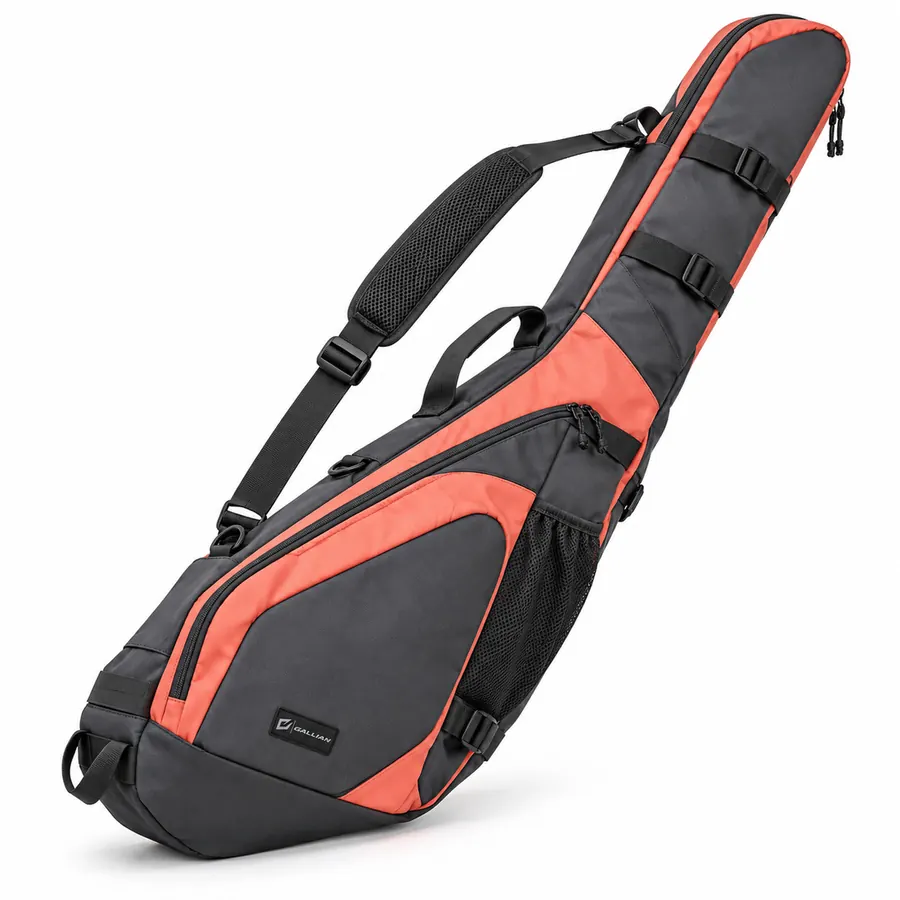 Slingshot Box Lacrosse Stick Sling – Charcoal & Coral – Gallian Sports