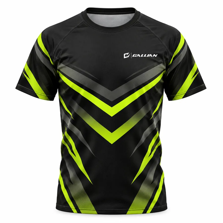 Lacrosse Shooter Shirts – Black & Volt Arrow – Gallian Sports