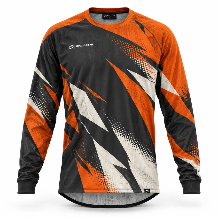 MX Magma Dirt Bike Jersey – Magma Orange, Charcoal & Bone – Gallian Sports