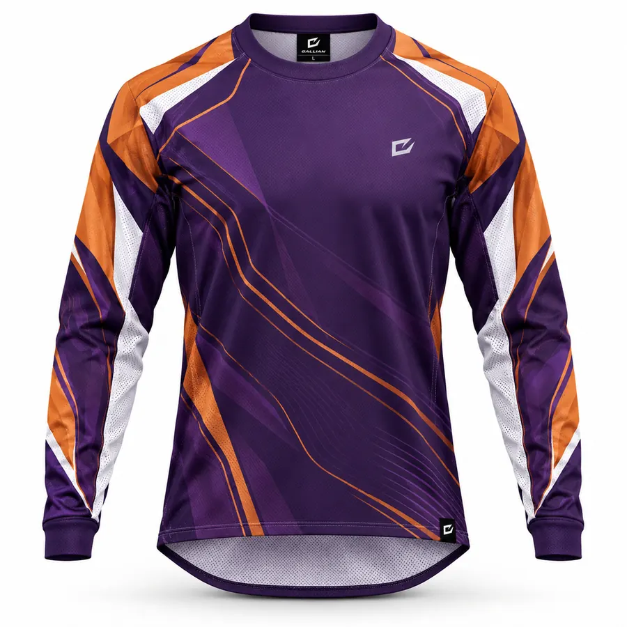 Purple Bronze Youth MX Jersey – Royal Purple, Bronze & White – Gallian Sports