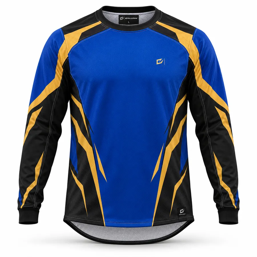 Royal Gold Moto Team Jersey – Royal Blue, Gold & Black – Gallian Sports