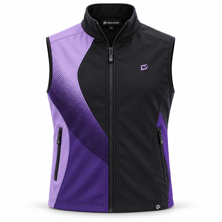 Lavender Night Racing Gilet – Black, Lavender & Violet – Gallian Sports