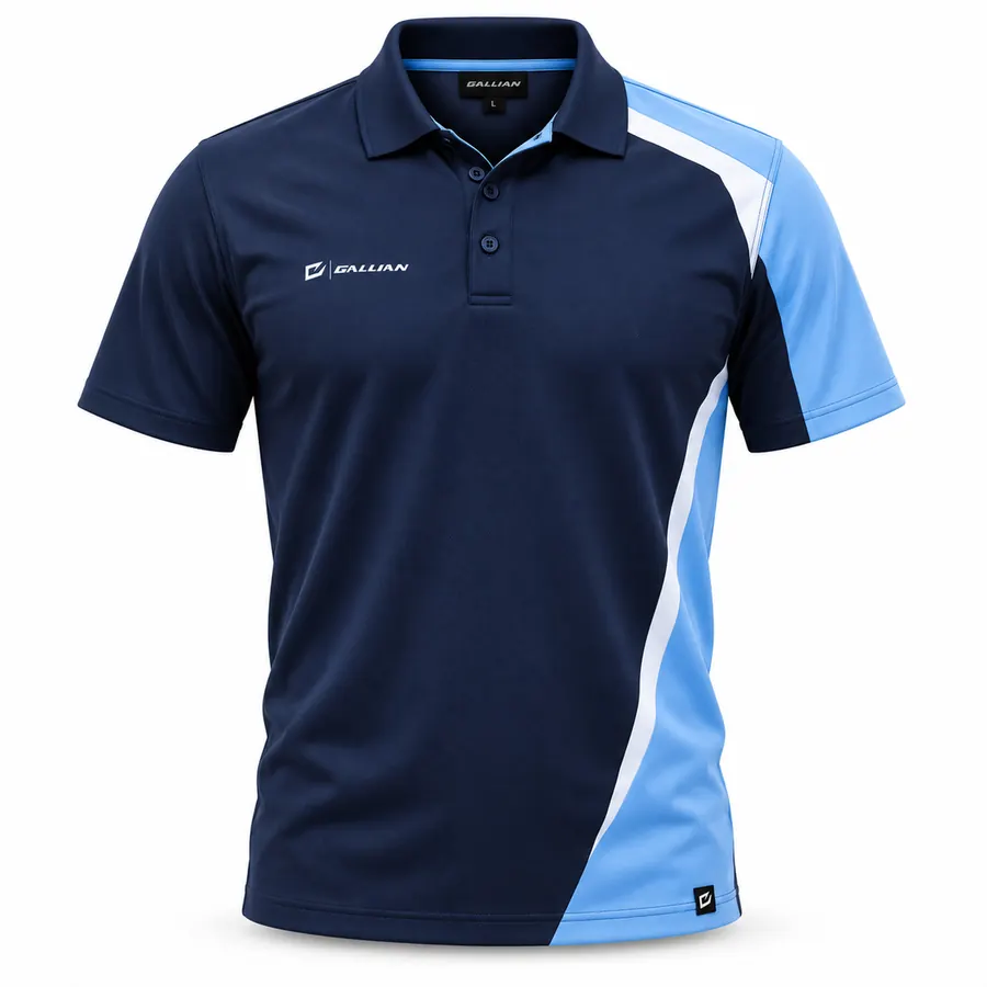 Navy Classic Racing Polo – Navy, Sky Blue & White – Gallian Sports