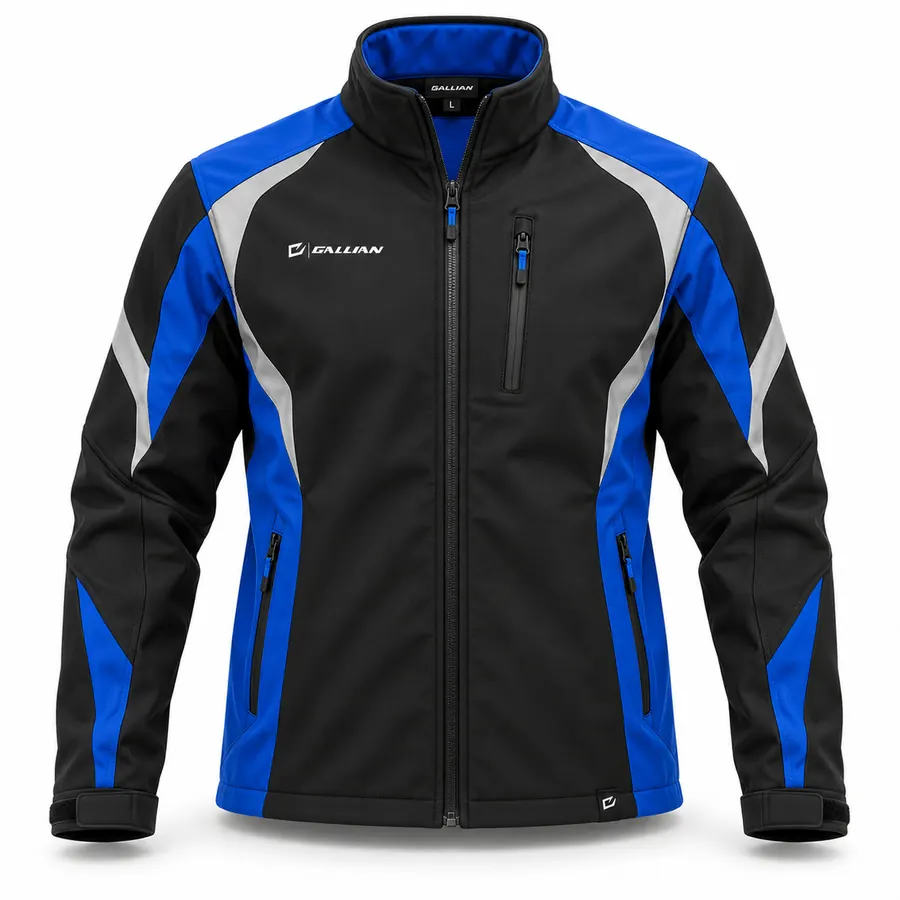 Cobalt Classic Race Softshell Jacket – Black, Cobalt Blue & Silver Gray – Gallian Sports