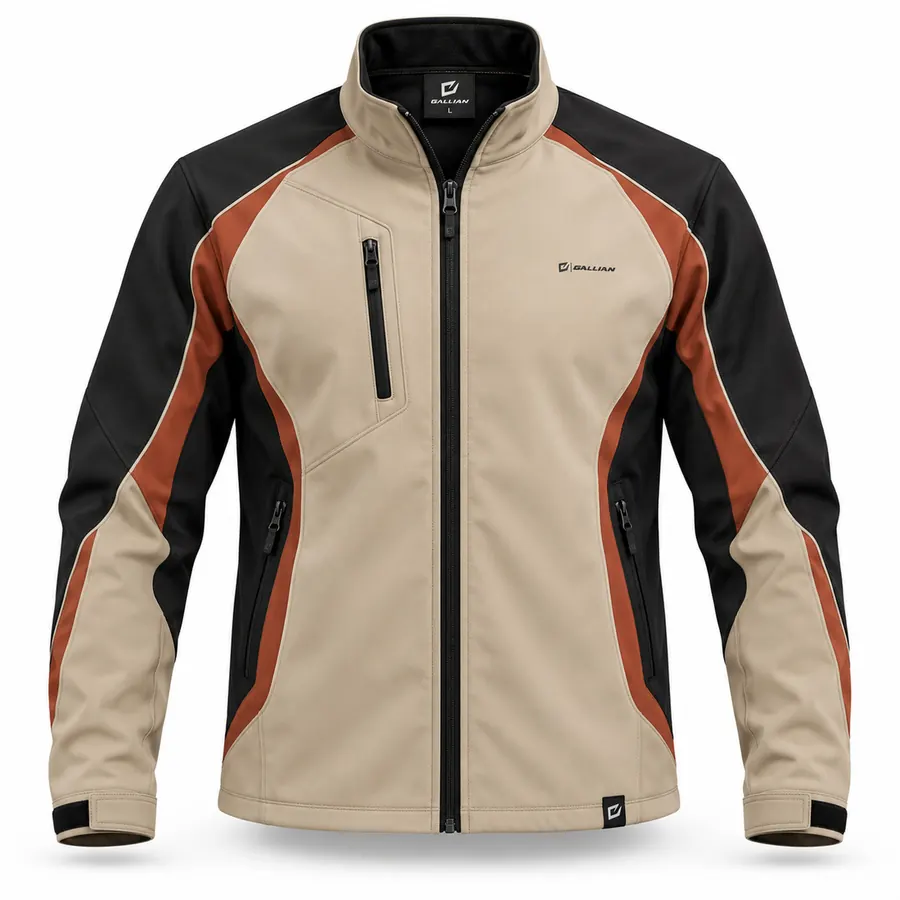 Sand Speed Off-Road Racing Softshell – Sand, Black & Rust Orange – Gallian Sports