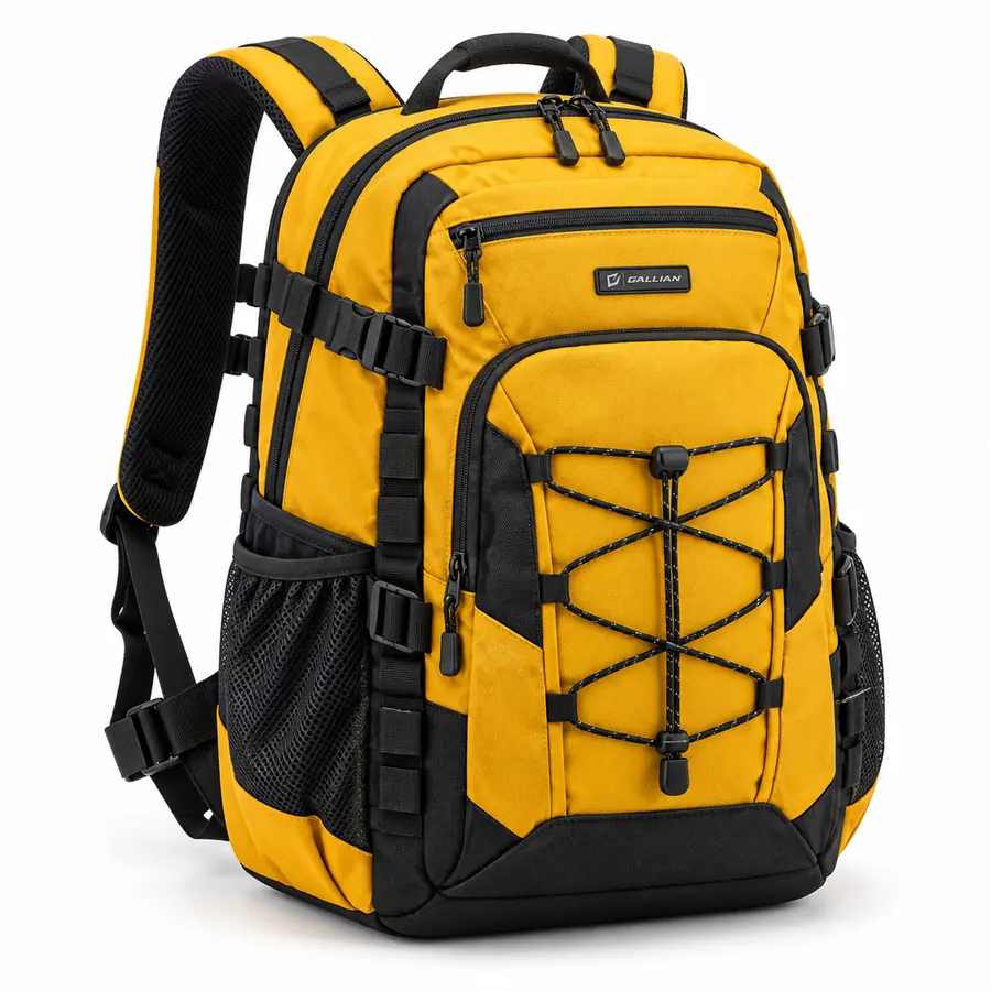 Checkpoint Cargo Bungee Backpack – Golden Yellow & Black – Gallian Sports
