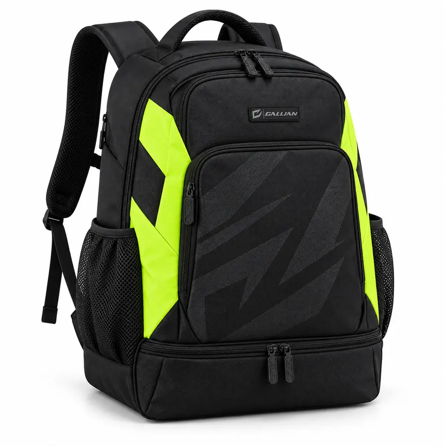 Voltline Team Backpack – Black & Lime – Black & Neon Lime – Gallian Sports