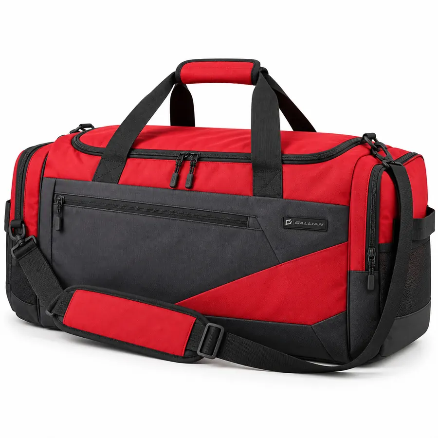 Firebreak Baseball Duffle – Red & Charcoal – Gallian Sports
