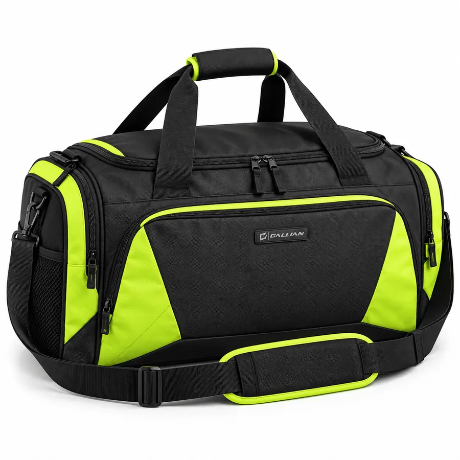 Voltline Team Duffle Bag – Black & Lime Green – Gallian Sports