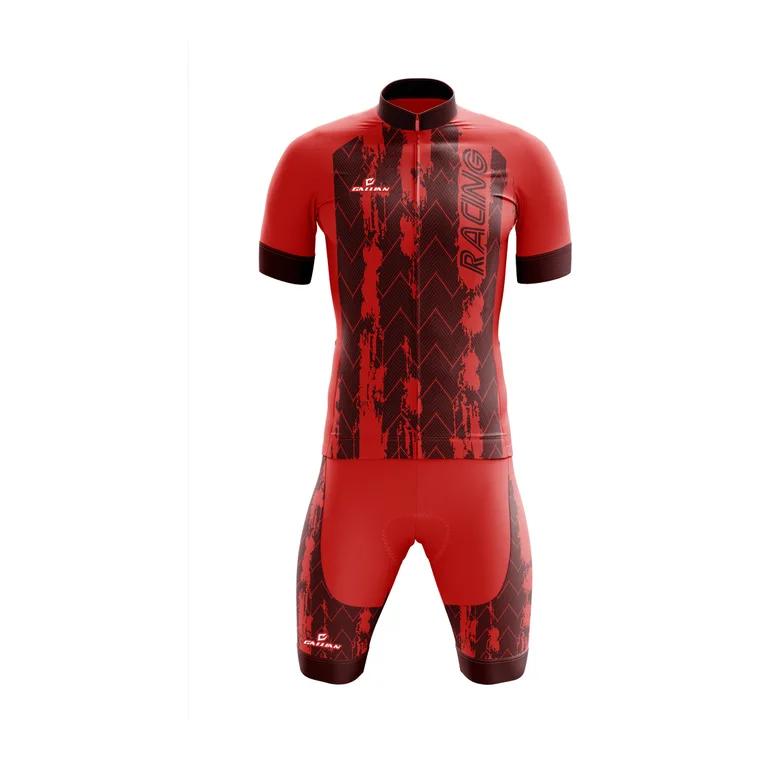 Custom Cycling Jerseys – design 4 in maroon & red, custom cycling apparel by Gallian Sports