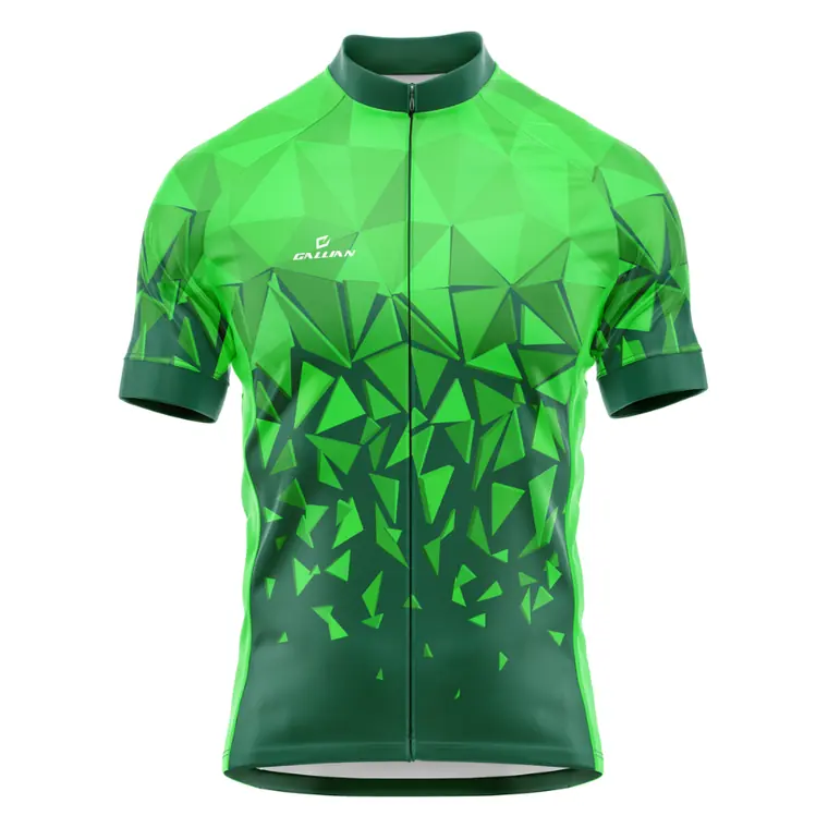 Club Cycling Jerseys – design 3 in green & forest green, custom cycling apparel by Gallian Sports