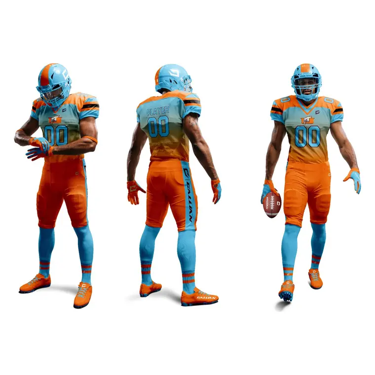 Pro-Cut Football Uniforms – design 6, custom american football apparel by Gallian Sports