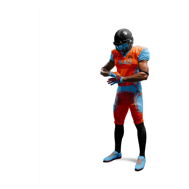 Sublimated Football Uniforms (Jersey + Pants) – design 12 in maroon & black, custom american football apparel by Gallian Sports