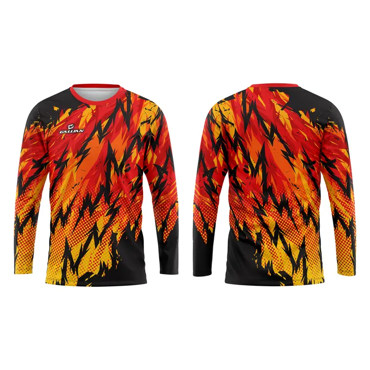 Custom Fishing Team Shirts – design 3 in red & maroon, custom team apparel by Gallian Sports