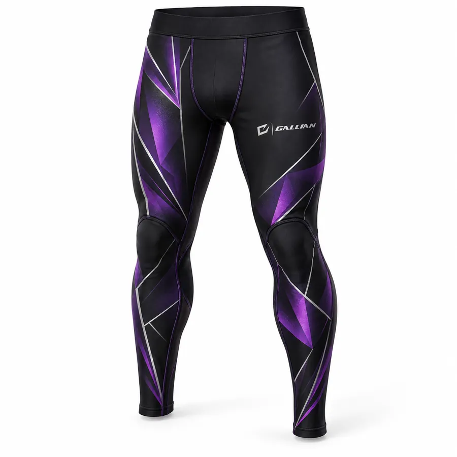 Gallian Amethyst Compression Spats – Black/Purple – Gallian Sports