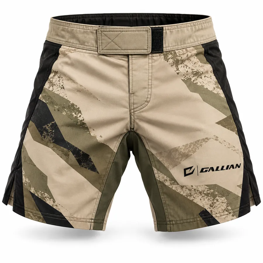 Gallian Mirage MMA Fight Shorts – Tan/Olive – Gallian Sports