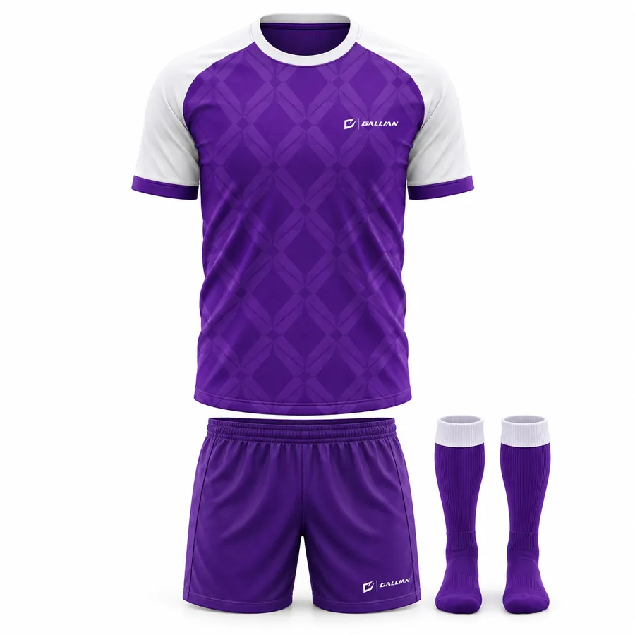 Gallian Monarch Custom Soccer Kit – Purple/White – Gallian Sports