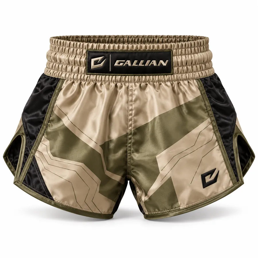 Gallian Recon Muay Thai Shorts – Tan/Olive – Gallian Sports