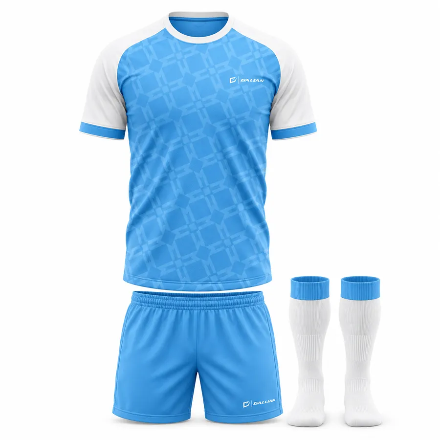 Gallian Skyline Custom Soccer Kit – Sky Blue/White – Gallian Sports