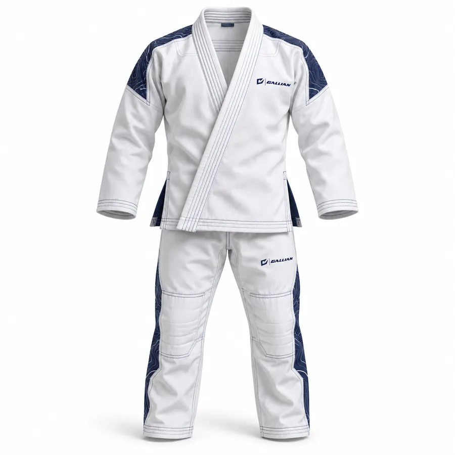 Gallian Summit BJJ Gi – White/Navy – Gallian Sports