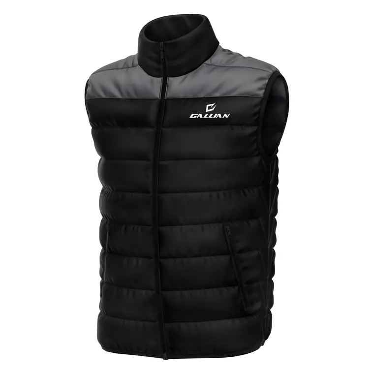Custom Team Gilets (Vests) – design 5 in black, custom varsity jackets apparel by Gallian Sports