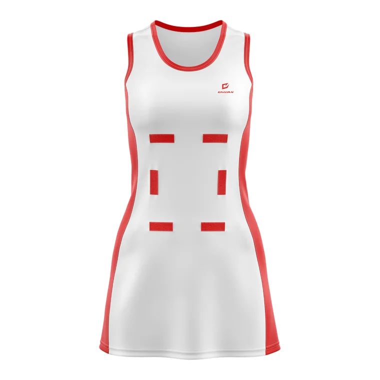Custom Netball Dresses – design 4, custom netball apparel by Gallian Sports