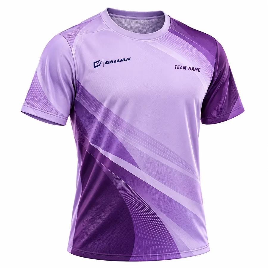 Custom Pickleball Jerseys & Team Shirts – Lavender & Purple, custom sublimated pickleball jersey with team name by Gallian Sports