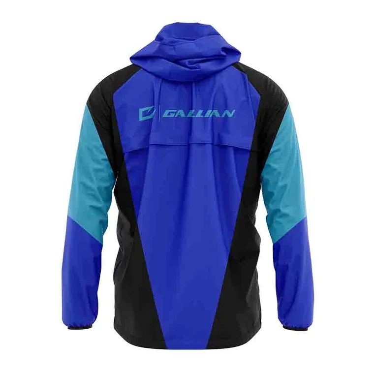 Custom Team Rain Jackets – design 3 in royal blue & navy, custom team apparel by Gallian Sports