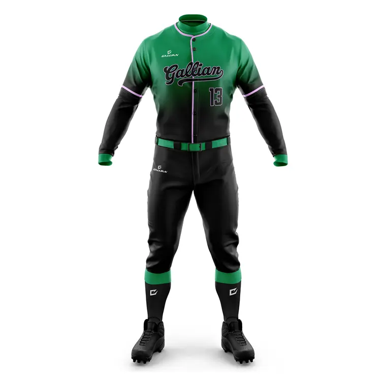 Custom Fastpitch Softball Uniforms – design 3 in black & charcoal, custom softball apparel by Gallian Sports