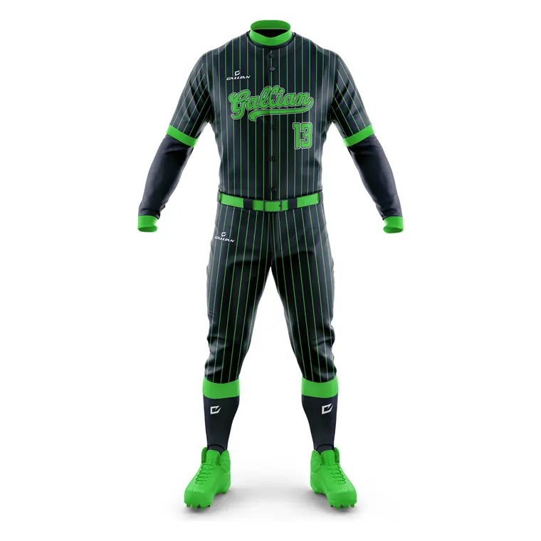 Custom Fastpitch Softball Uniforms – design 7 in black & charcoal, custom softball apparel by Gallian Sports