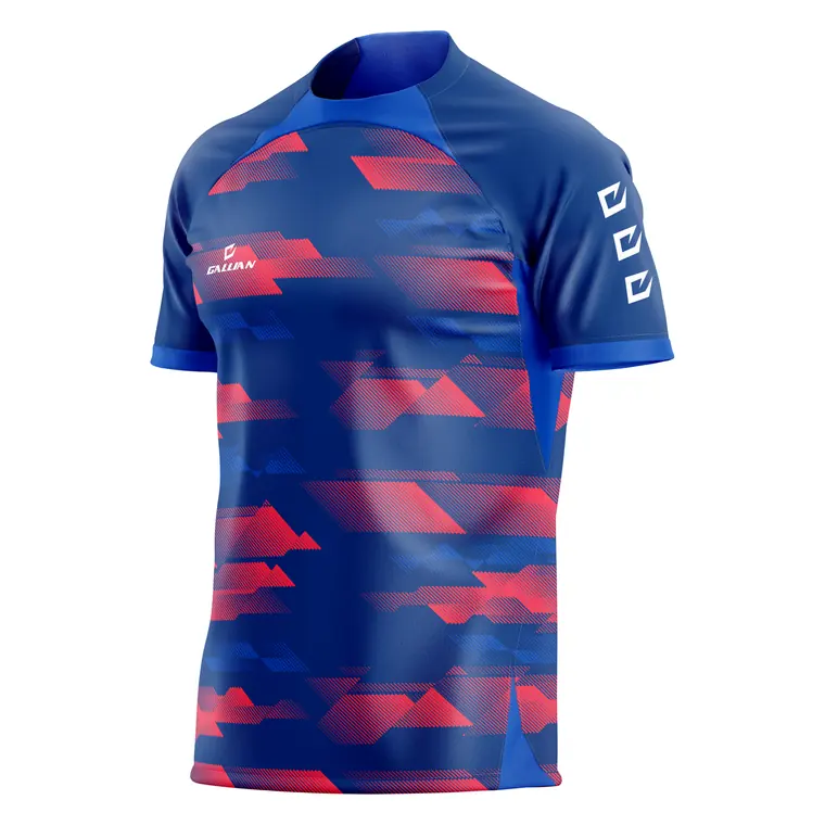 Sublimated Soccer Jerseys — Special Edition – design 2 in royal blue & navy, custom soccer apparel by Gallian Sports
