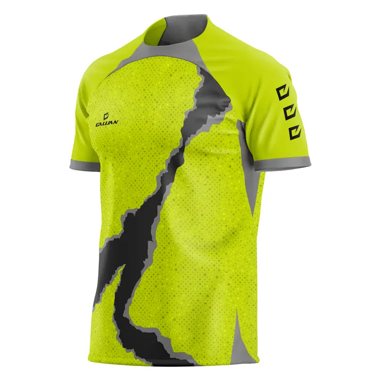 Sublimated Soccer Jerseys — Special Edition – design 4 in gold & yellow, custom soccer apparel by Gallian Sports